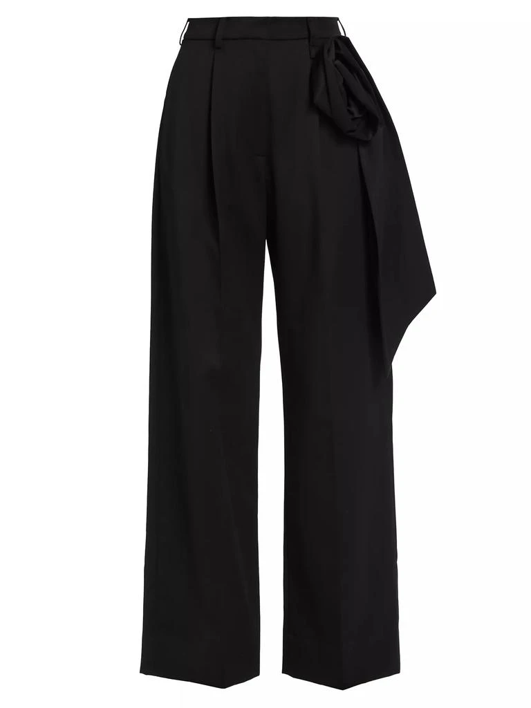 Simone Rocha Pressed Rose Wool-Blend Straight-Leg Trousers 1