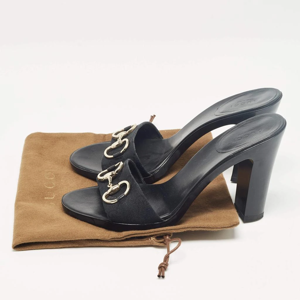 Gucci Gucci Navy Blue GG Canvas Horsebit Slide Sandals Size 38.5 9
