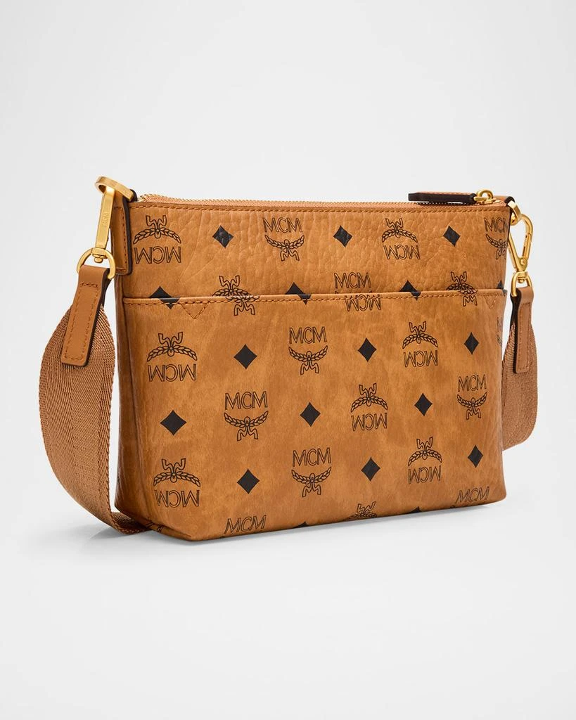 MCM Men's Aren Small Visetos Leather Crossbody Bag 3