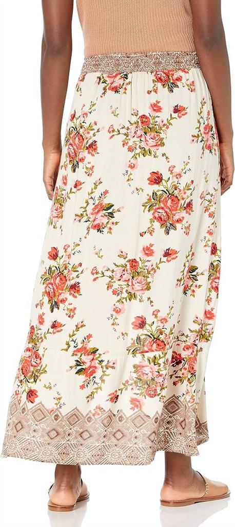 Angie Angie - Ruffle Floral Maxi Skirt
