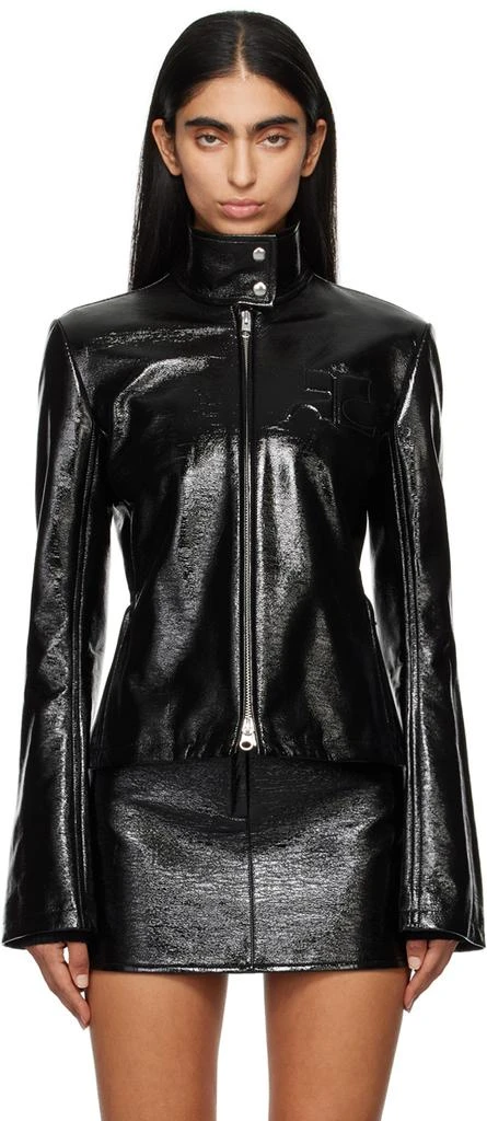 Courrèges Black Embossed-Logo Jacket 1