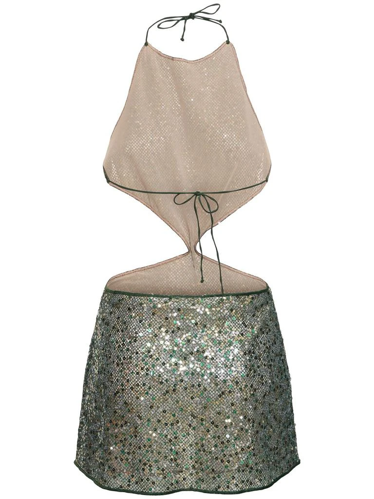 OSÉREE SWIMWEAR Embellished Cut Out Mini Dress 4