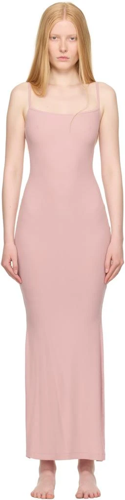 SKIMS Pink Soft Lounge Long Slip Maxi Dress 1