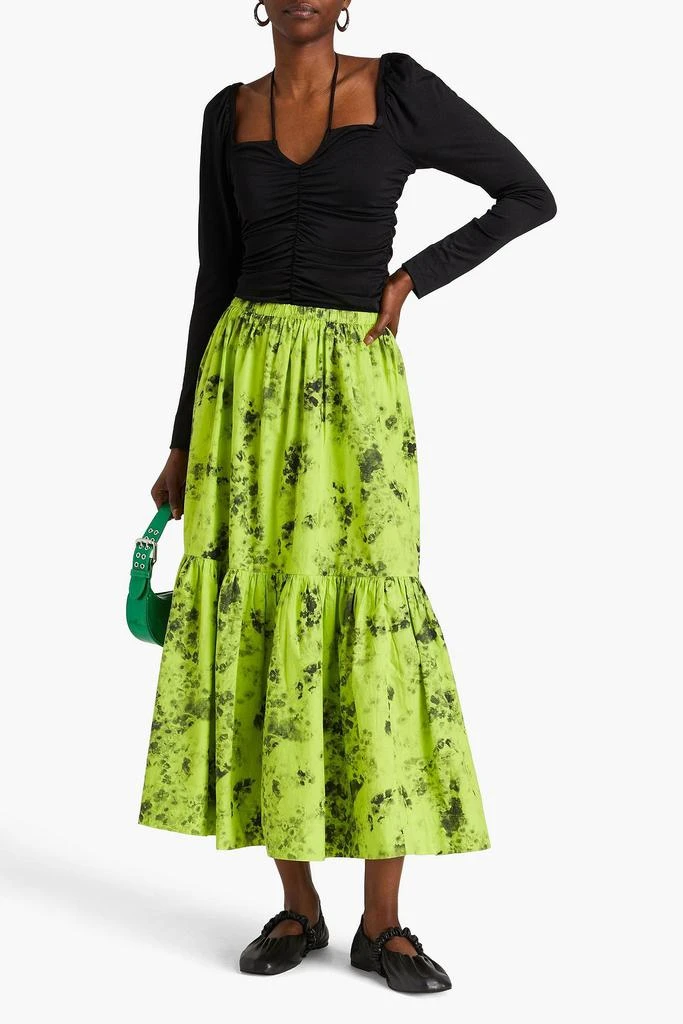 Ganni Ruched jersey top 2