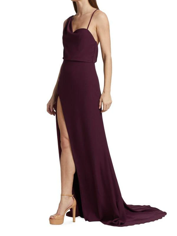 open lace back dress Vintage Vera Wang Chiffon Draped Gown - XS/S