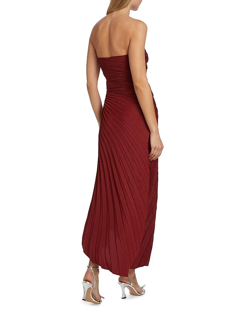 open lace back dress Andie Butter Yellow Silky Midi Dress L