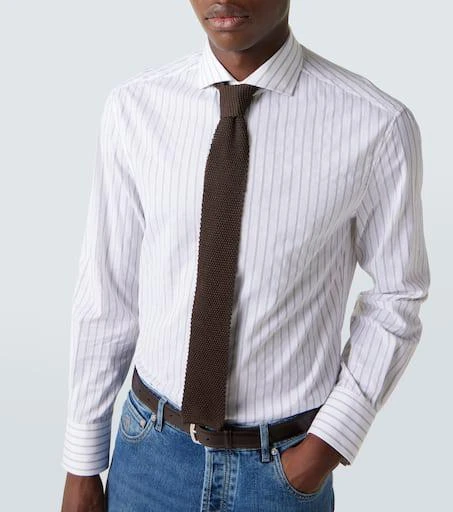 Brunello Cucinelli Striped cotton poplin shirt 6