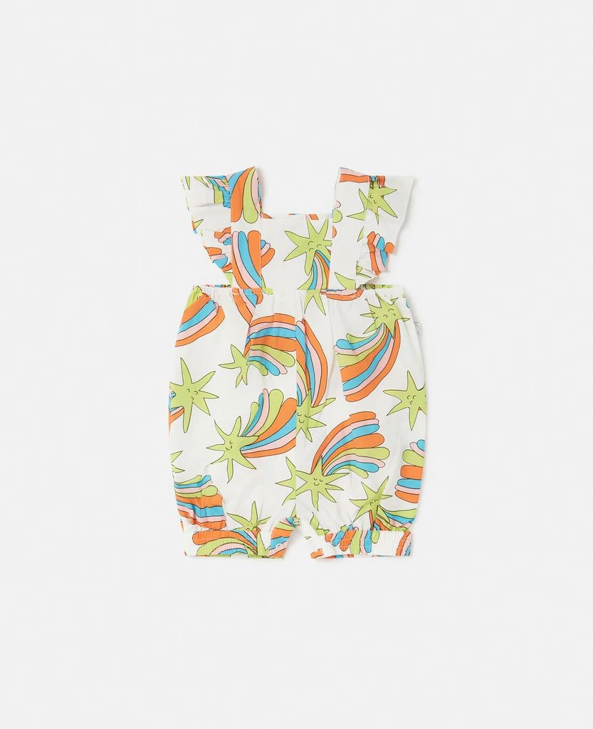 Stella McCartney Stella McCartney - Shooting Stars Frilled Romper, Woman, Ivory multicolour, Size: 6m 1