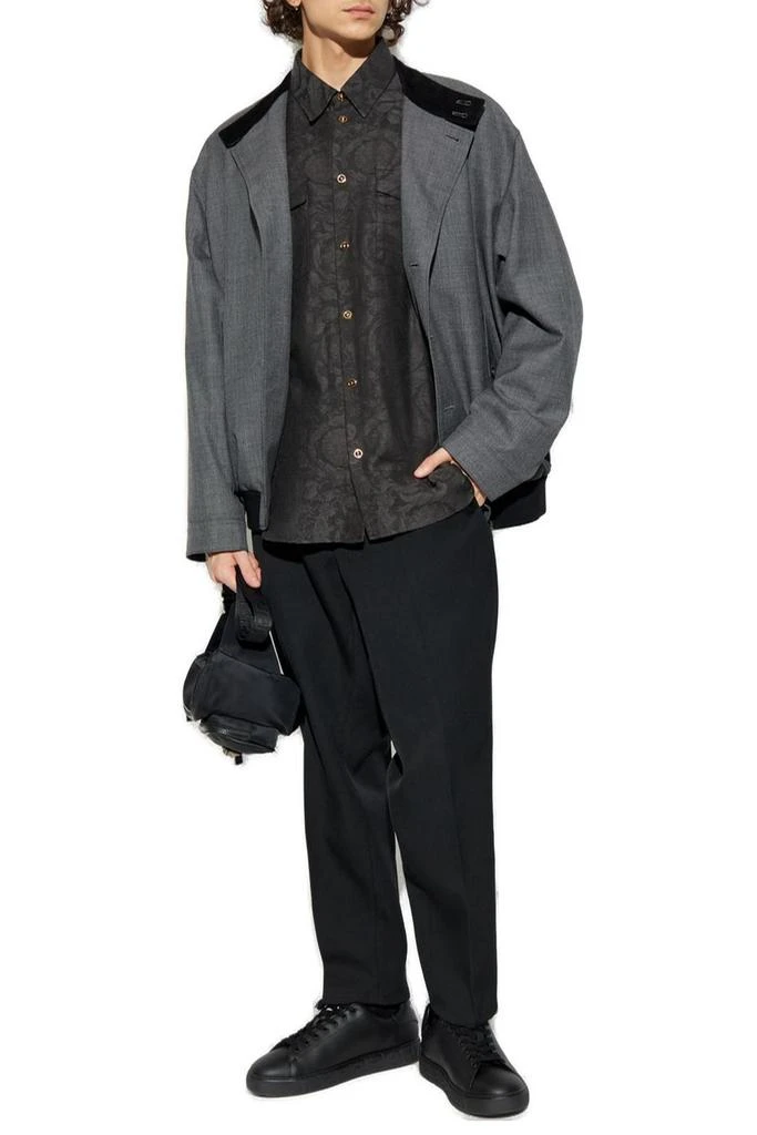 Versace Versace Pattern-Jacquard Long-Sleeved Shirt 4