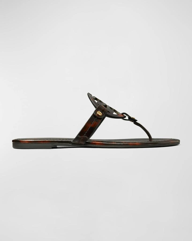 Tory Burch Miller Tortoise-Print Leather Sandals 1