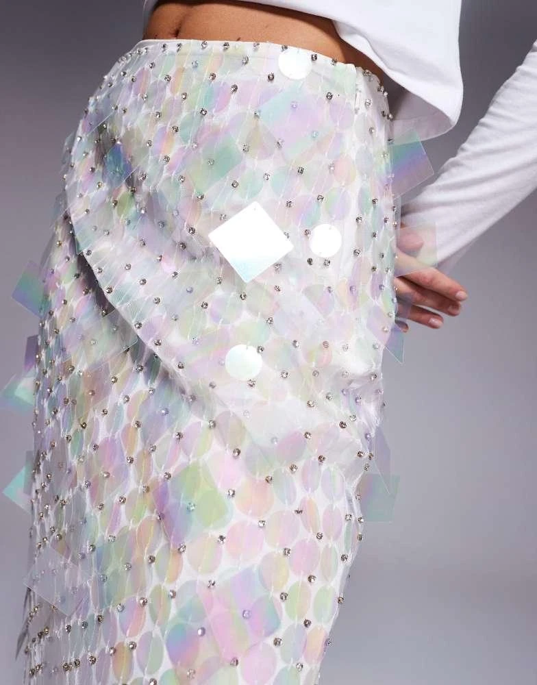 Shop ASOS DESIGN embellished disc sequin midi skirt in white on Sale at BeyondStyle Get 25% Off ASOS DESIGN embellished disc sequin midi skirt in white with Limited-Time Flash Deals, Exclusive Shop ASOS DESIGN embellished disc sequin midi skirt in white on Sale at BeyondStyle Get 25% Off ASOS DESIGN embellished disc sequin midi skirt in white with Limited-Time Flash Deals, Exclusive