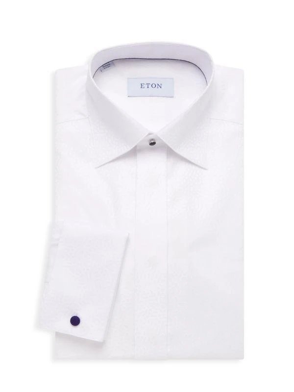 Eton Slim Fit Geometric Jacquard Dress Shirt 1