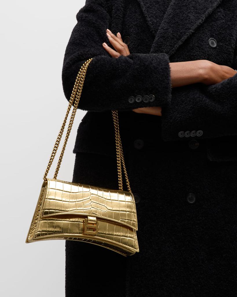 【BALENCIAGA】クラッシュ ショルダーバッグ S ゴールド BALENCIAGA バレンシアガ クラッシュ ショルダーバッグ チェーン