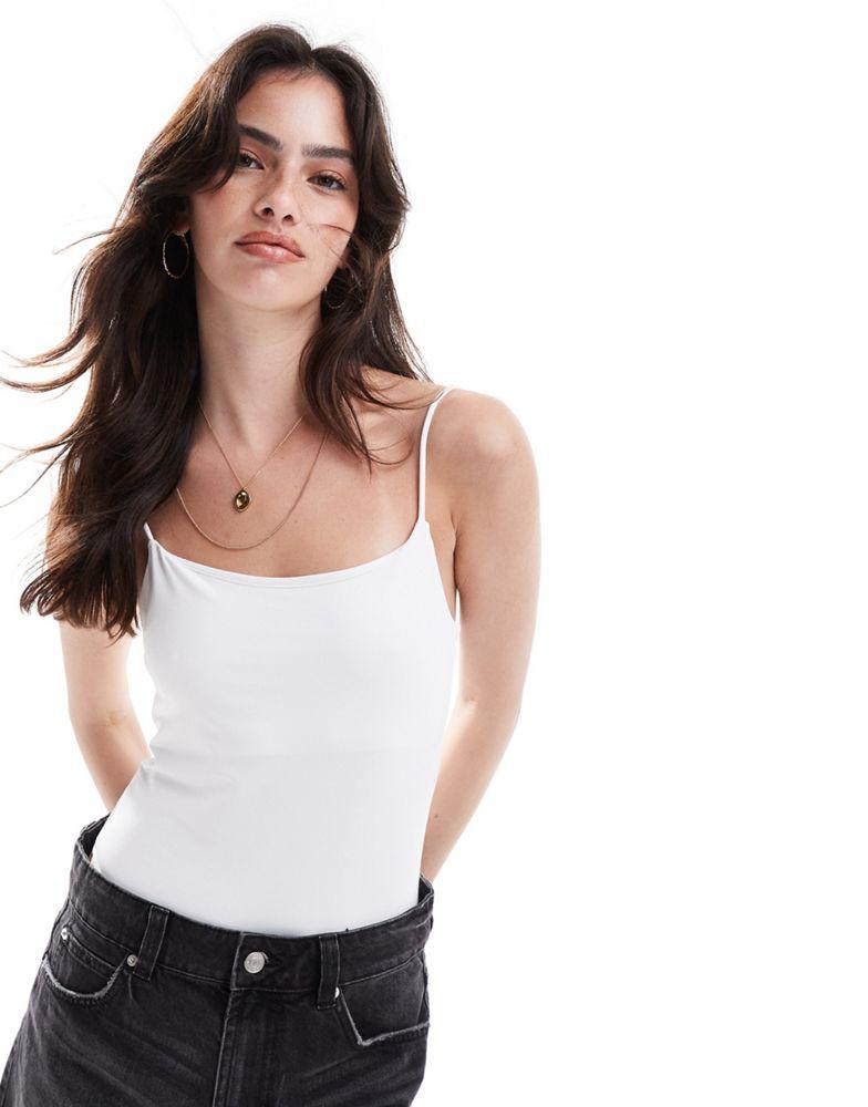 Pull&Bear Pull&Bear polyamide strappy body in white