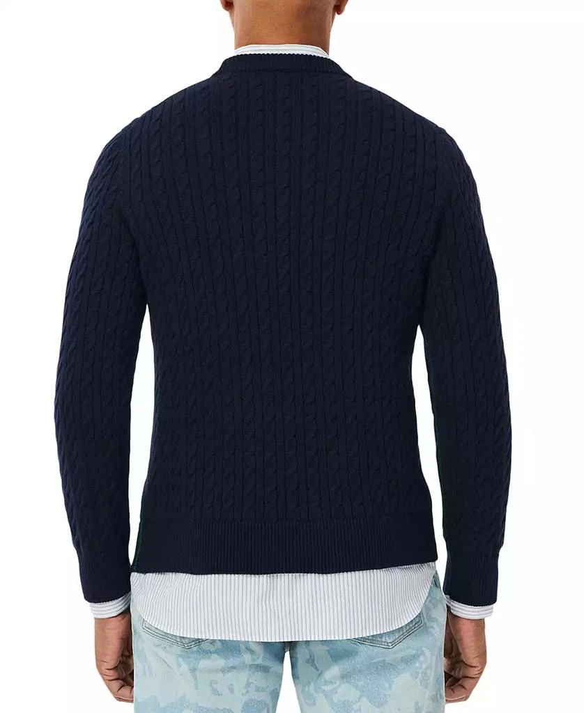 Lacoste Men's Regular-Fit Cable-Knit Crewneck Sweater 2