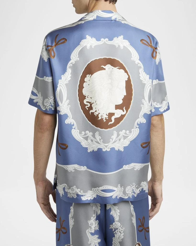 Versace Men's Medusa Cameo Silk Camp Shirt 3