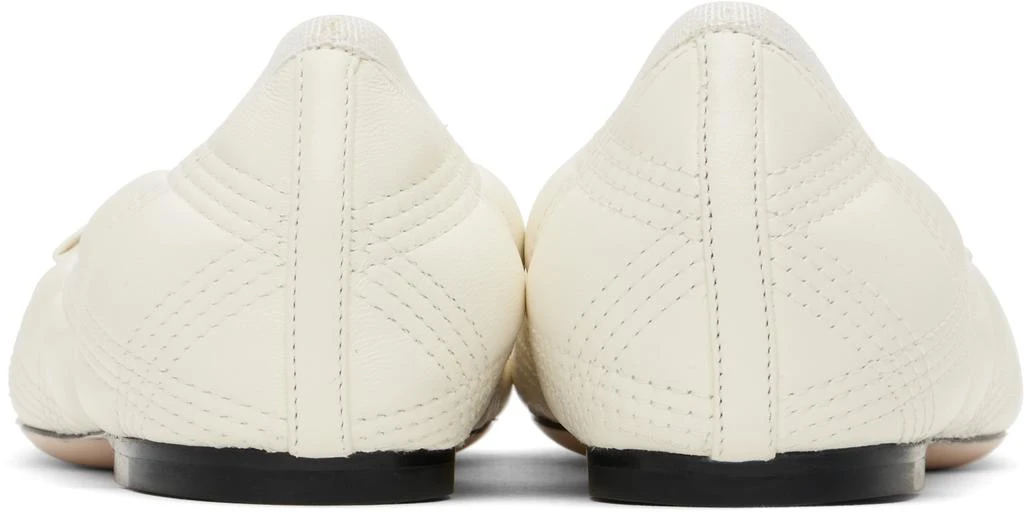 Valentino Off-White Quiltie 67 Ballerina Flats 2