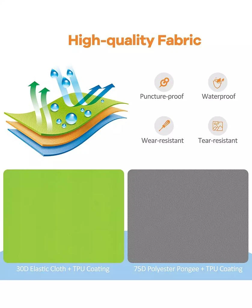 Costway Folding Sleeping Pad, Self Inflating Camping Mattress 8