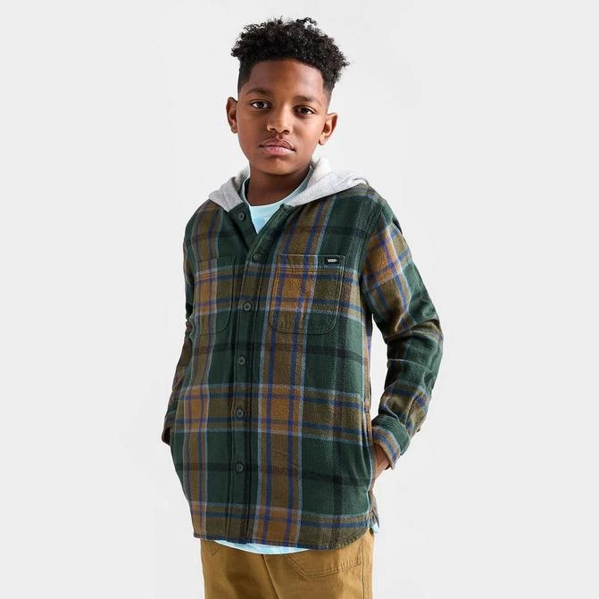 Vans Kids' Vans Lopes Hooded Flannel Shirt 1