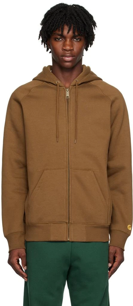 Carhartt Work In Progress Brown Chase Hoodie 1