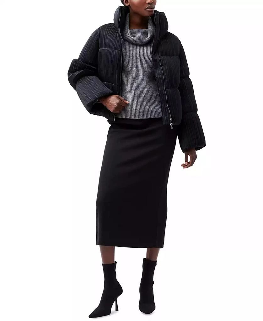 French Connection Women's Dinara Crinkle Puffer Coat 1