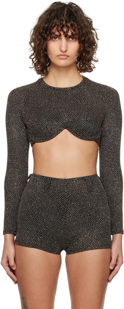 Beaufille Black & Gold Ariel Blouse
