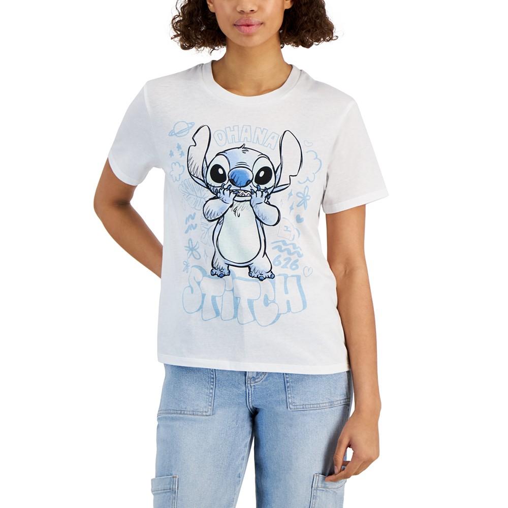 Disney Juniors' Stitch Ohana Graphic-Print Tee