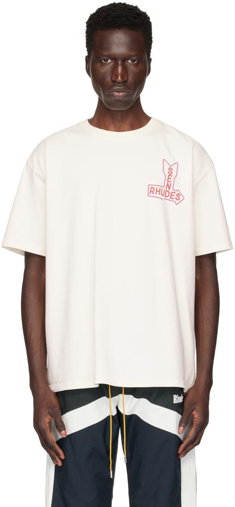 Rhude SSENSE Exclusive Off-White Cross Long Sleeve T-Shirt