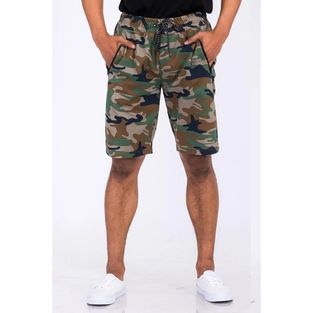 FASHNZFAB Cotton Blend Lounge Sweat Shorts with Zipper Pockets 3