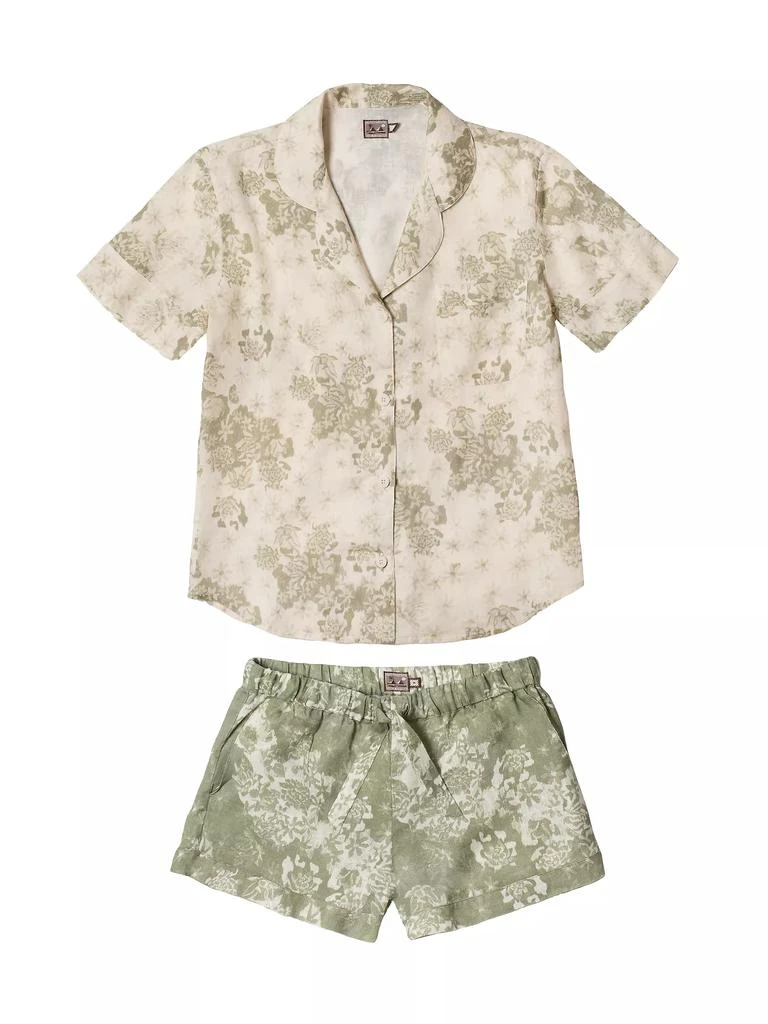Desmond & Dempsey Floral Short 2-Piece Pajama Set 1