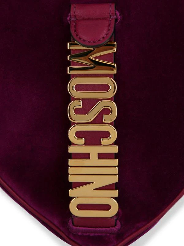 Moschino Velvet Heart Logo Wristlet 4