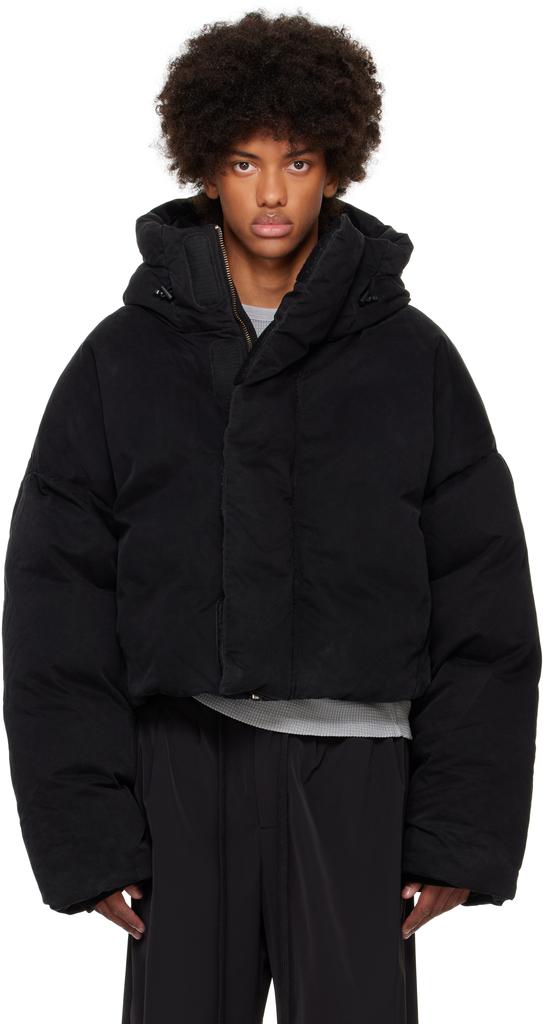 Black Hooded Down Jacket – On Sale Now with Up to 29% Off