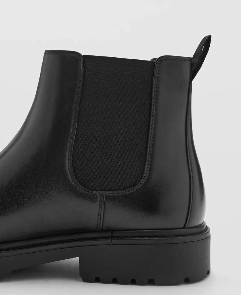 Mango Men's Track Sole Chelsea Leather Ankle Boots 4