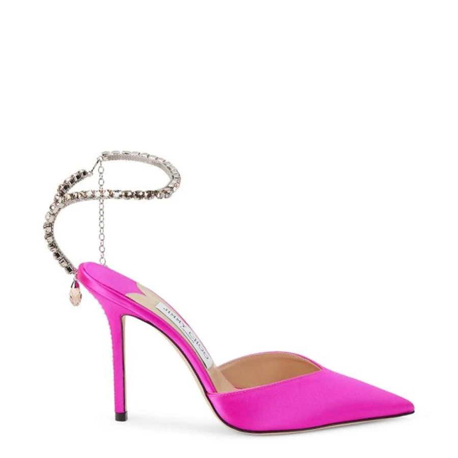 Jimmy Choo Saeda 100 mm Satin Heel 1