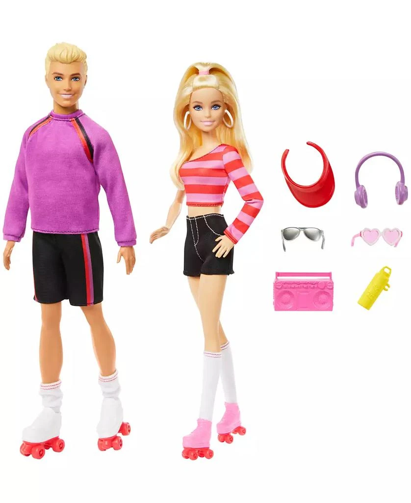 Barbie 65th Anniversary Fashionistas, 2 Dolls, 6 Accessories Set, Roller-Skating Theme 5