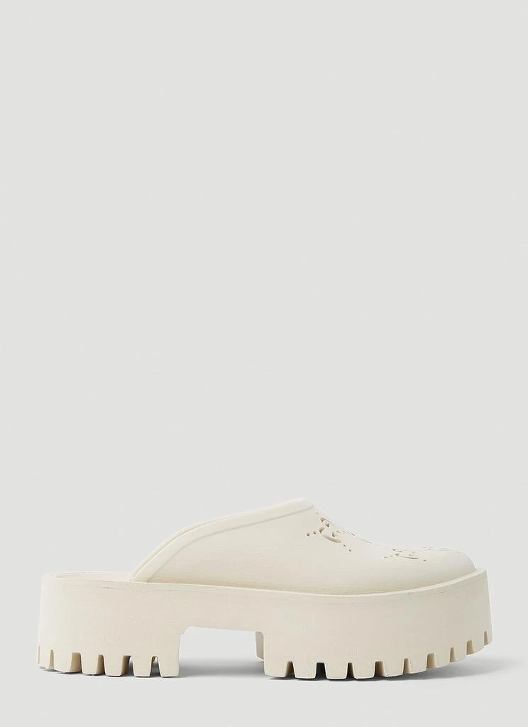 Gucci Perforated G Platform Mules 1