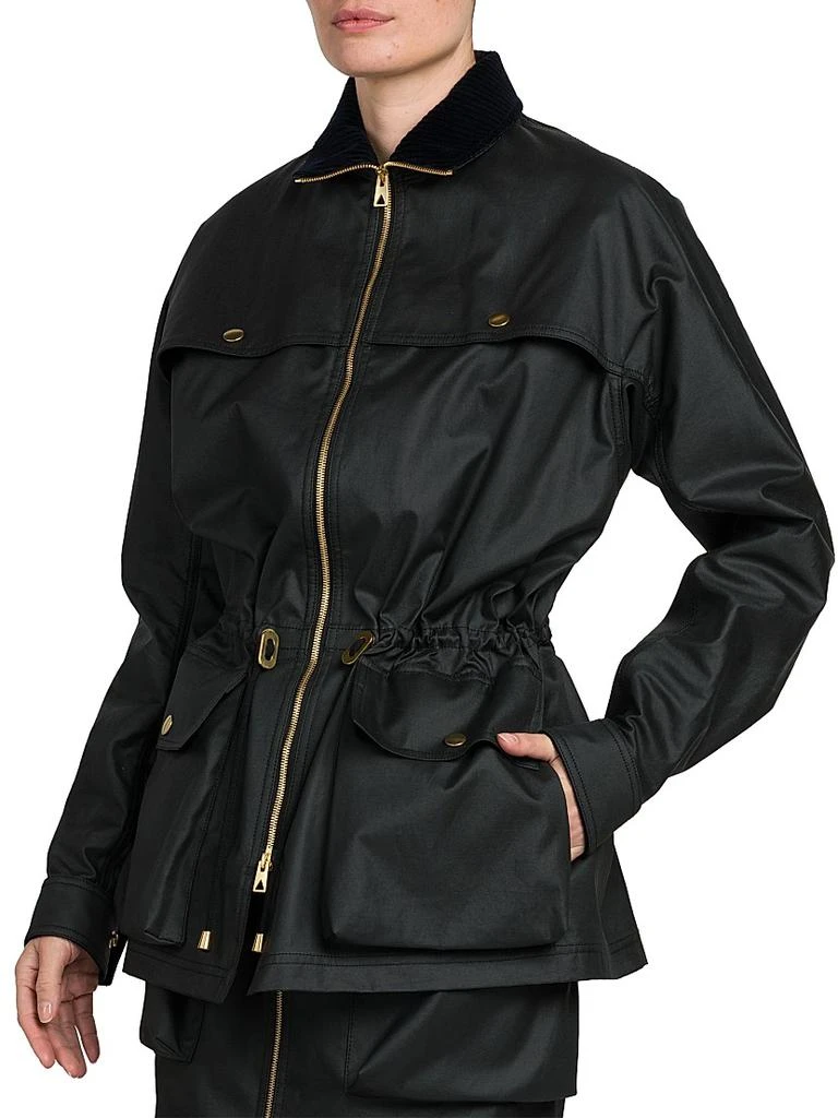 Bottega Veneta Coated Cotton Short Parka Jacket 4