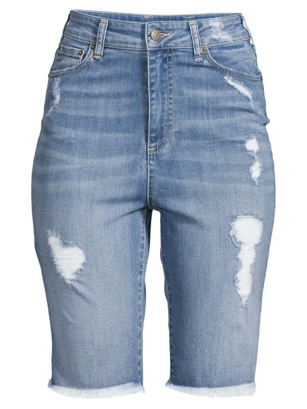 Ser.o.ya Maya High-Rise Denim Biker Shorts 3