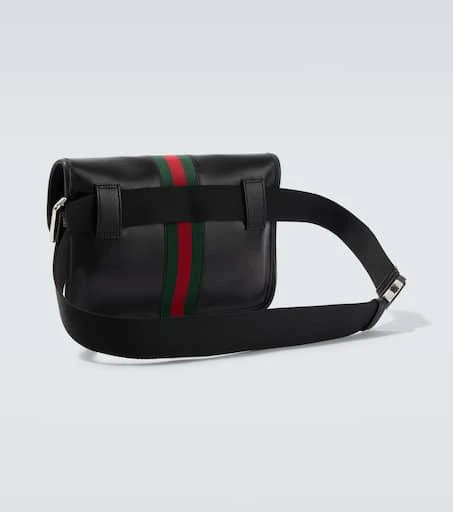 Gucci Web Trademark Small leather belt bag 5