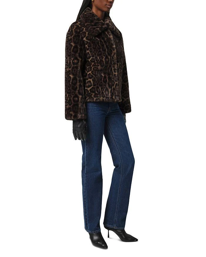 Apparis Elis Faux Fur Leopard Print Jacket 4