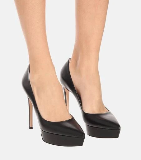 Gianvito Rossi Dasha leather platform pumps 4