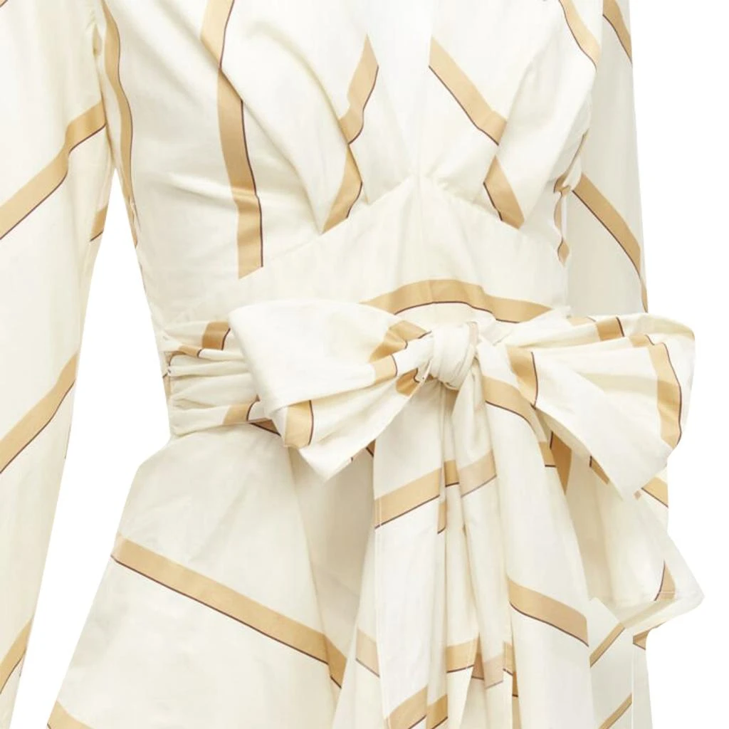 JOHANNA ORTIZ Party Wave striped cotton tie belt blouse 2