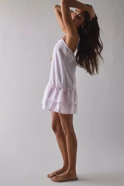 Motel Motel Malina Drop Waist Ruffle Cotton Mini Dress 3