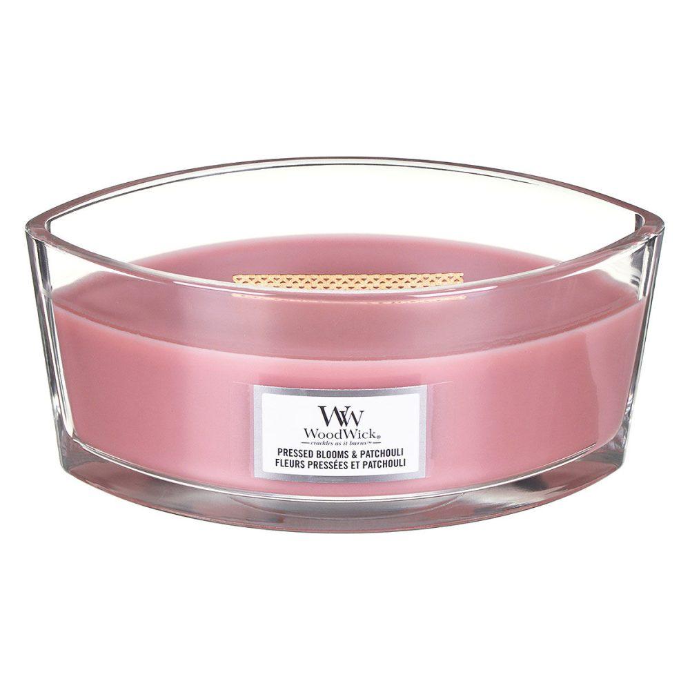 Woodwick WoodWick - Pressed Blooms & Patchouli Ellipse Jar Candle (453g)