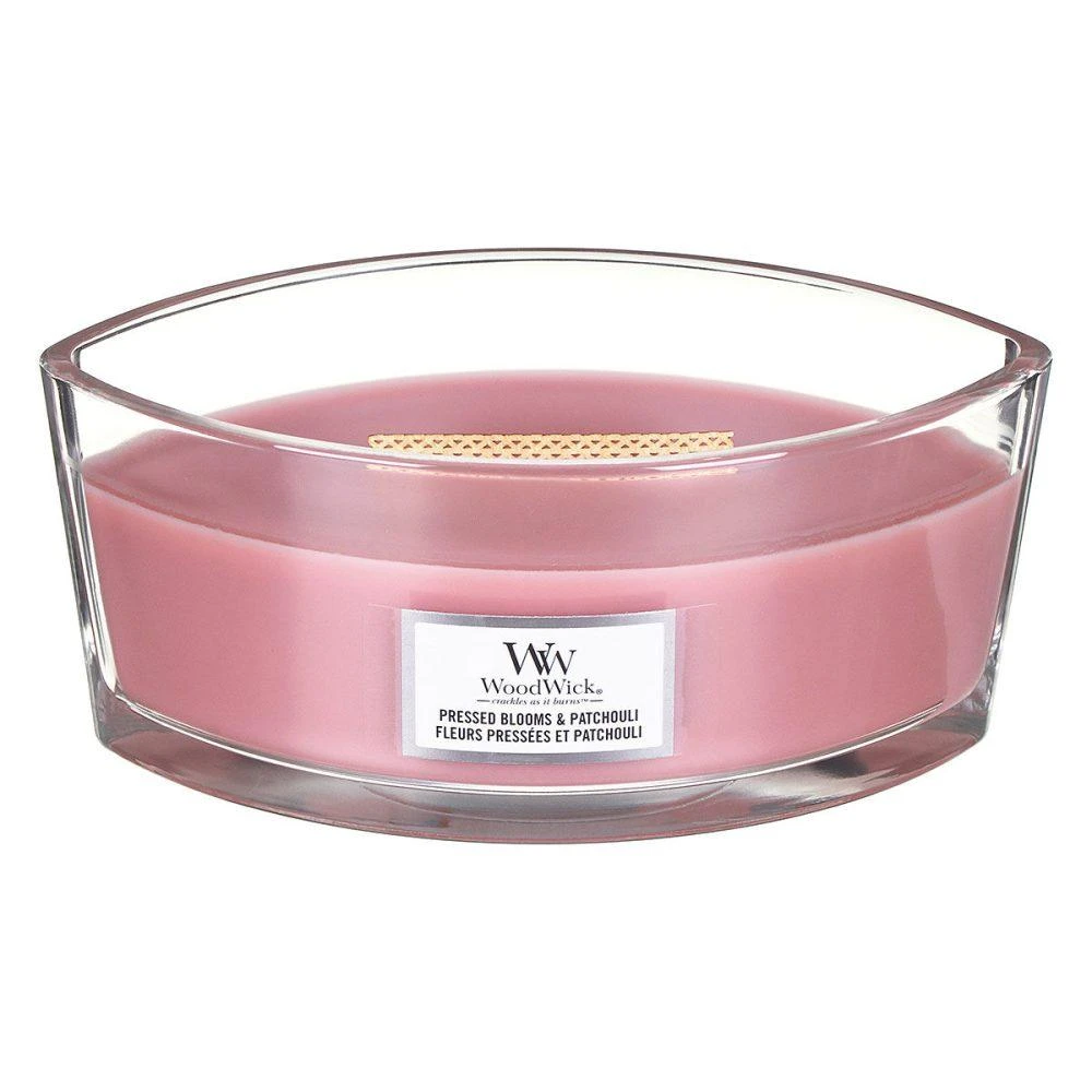 Woodwick WoodWick - Pressed Blooms & Patchouli Ellipse Jar Candle (453g) 1