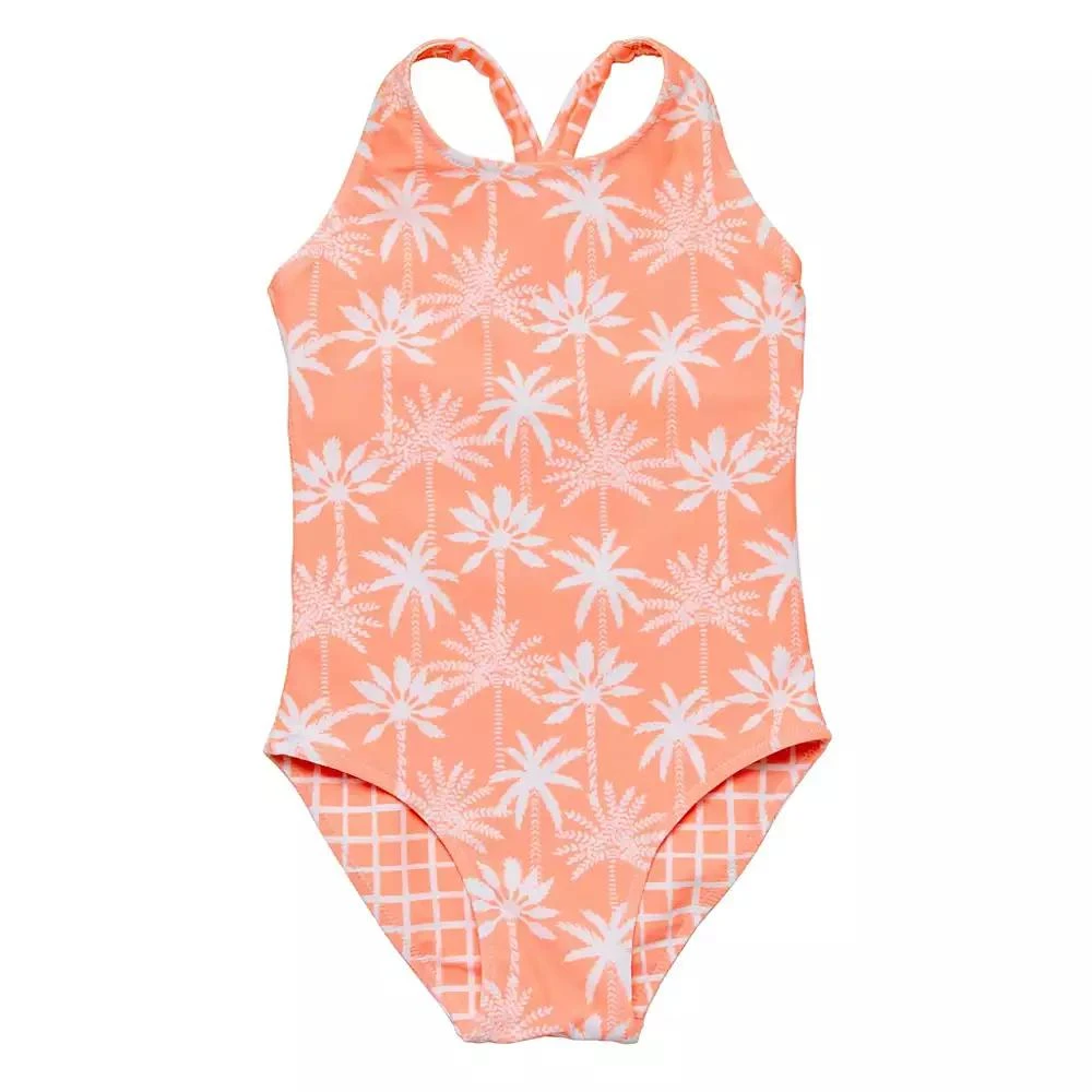 Snapper Rock Big Girls Cali Palms Recycled X Back Swimsuit 1