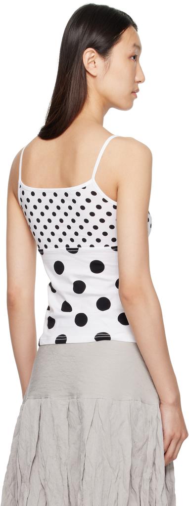 Paloma Wool White & Black Soleil Reversible Tank Top - Lingerie
