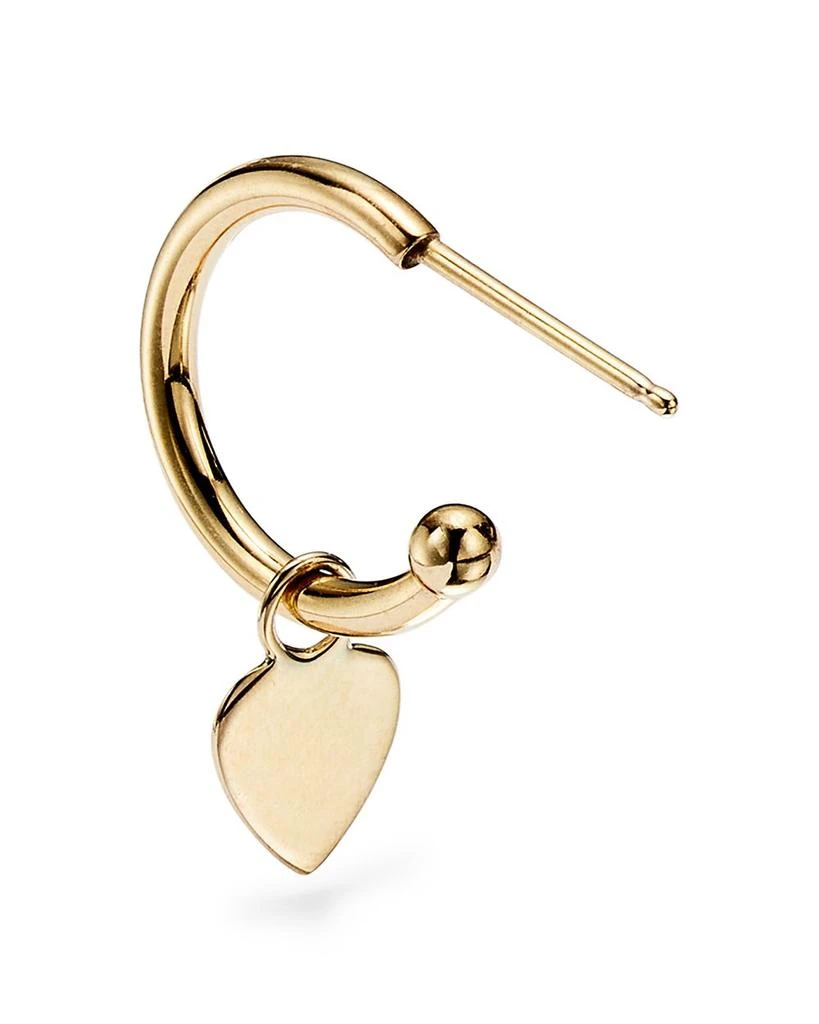 Moon & Meadow 14K Yellow Gold Small Dangling Heart Hoop Earrings - Exclusive 3