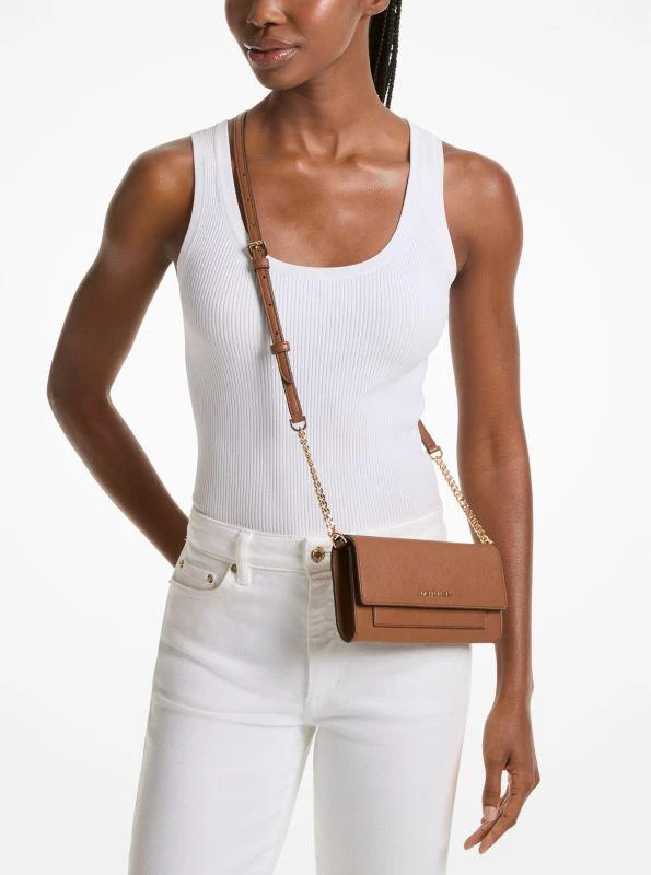 Michael Kors Jet Set Medium Saffiano Leather 2-in-1 Convertible Crossbody Bag 4