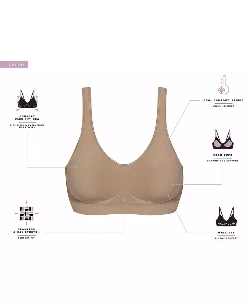 Bali Women's Comfort Revolution ComfortFlex Fit Seamless Shaping Wireless Bra 3488 3
